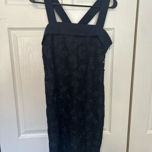Navy Banana Republic lace cocktail dress
